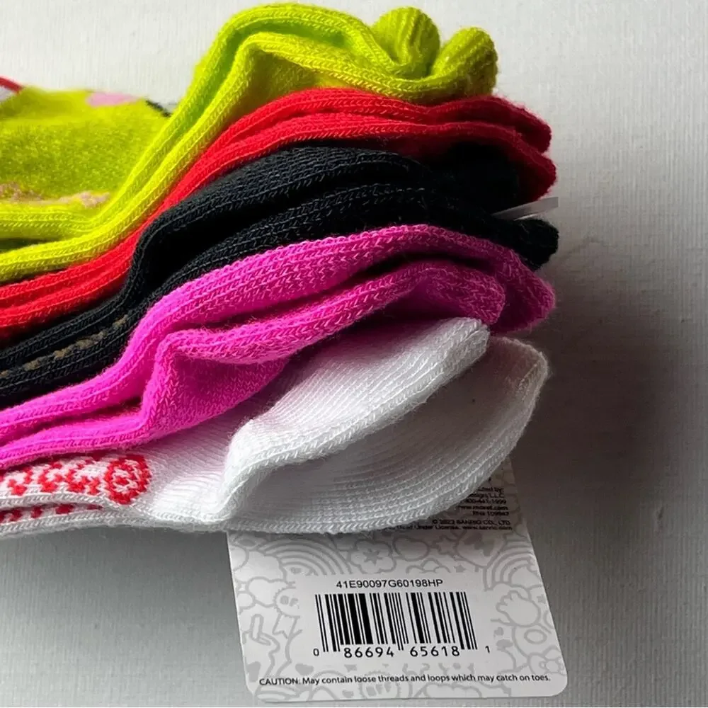 Hello Kitty and FriendsFive Pairs  Kids No Show Multi-pack Designs NWT